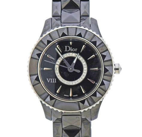 dior viii diamond women's watch cd1231e0c002|Dior VIII Black Ceramic Diamond Watch CD1231E0C002 .